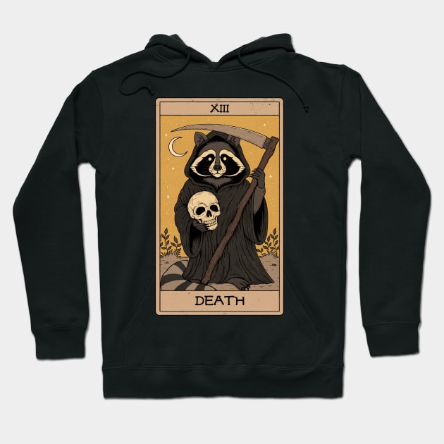 Death - Raccoons Tarot Hoodie by thiagocorrea